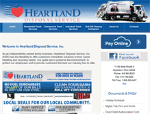 Tablet Screenshot of heartlanddisposal.com